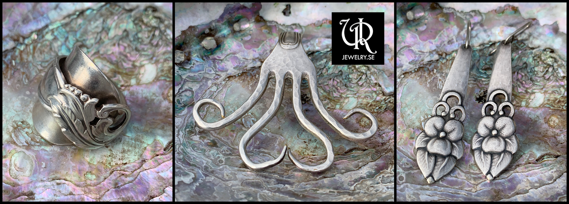 UR Jewelry Smycken Gjorda Av Gamla Bestick I kta Silver Och Nysilver